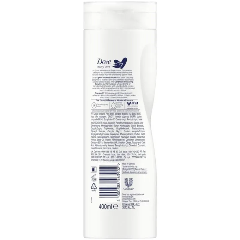 Online Dove Body Love Light Care Bodylotion 400 ML