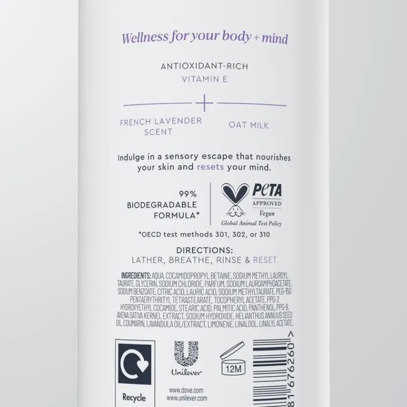 Best Dove Body+Mind Lavender & Oat Milk Body Wash 350 ML