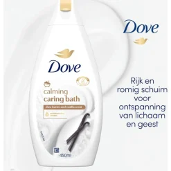 Clearance Dove Caring Bath Sheaboter & Vanille Badcrème 450 ml