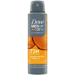 Hot Dove Men+Care Advanced Sandalwood + Vanille Deodorant Spray 150 ML