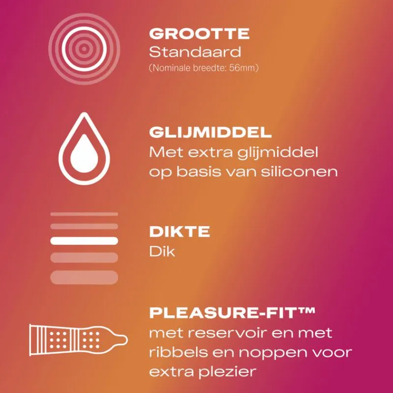 Hot Durex Condooms Pleasure Me met Ribbels 10 stuks
