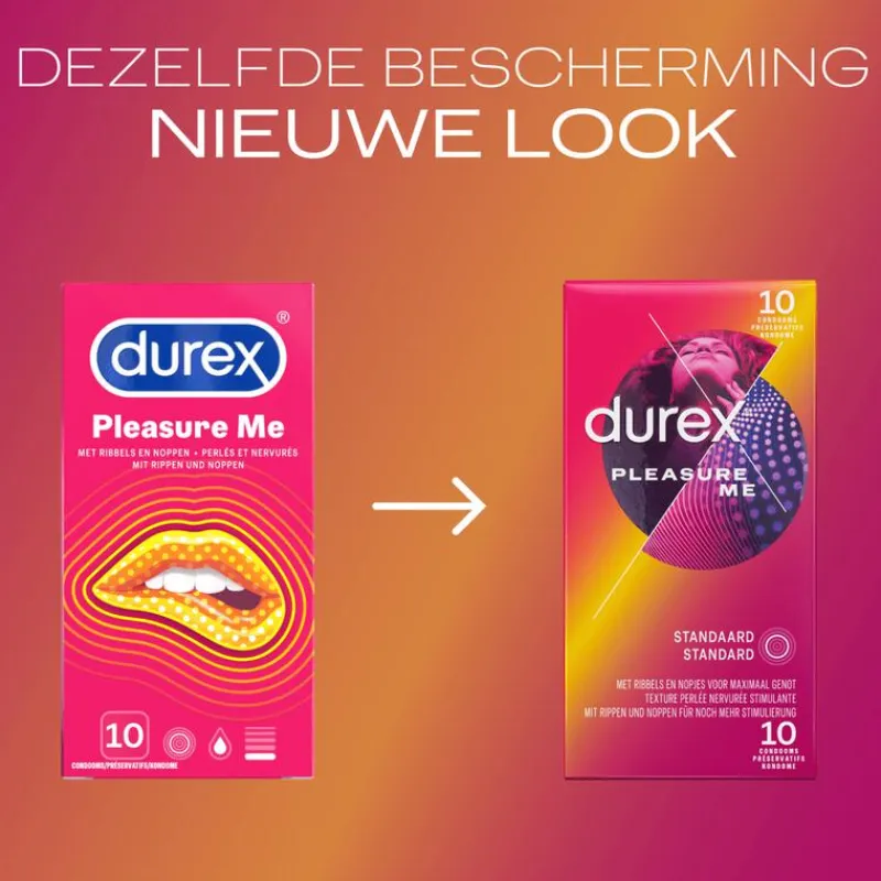 Hot Durex Condooms Pleasure Me met Ribbels 10 stuks