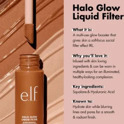 Outlet e.l.f. Halo Glow Liquid Filter 5 Medium/Tan