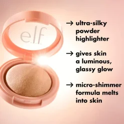 Hot e.l.f. Halo Glow Silky Powder Highlighter Prosecco Poppin'