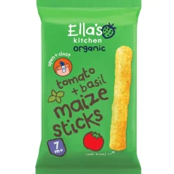Outlet Ella's Kitchen Ella's Bio Kitchen Maize Sticks Tomaat Basilicum 7+