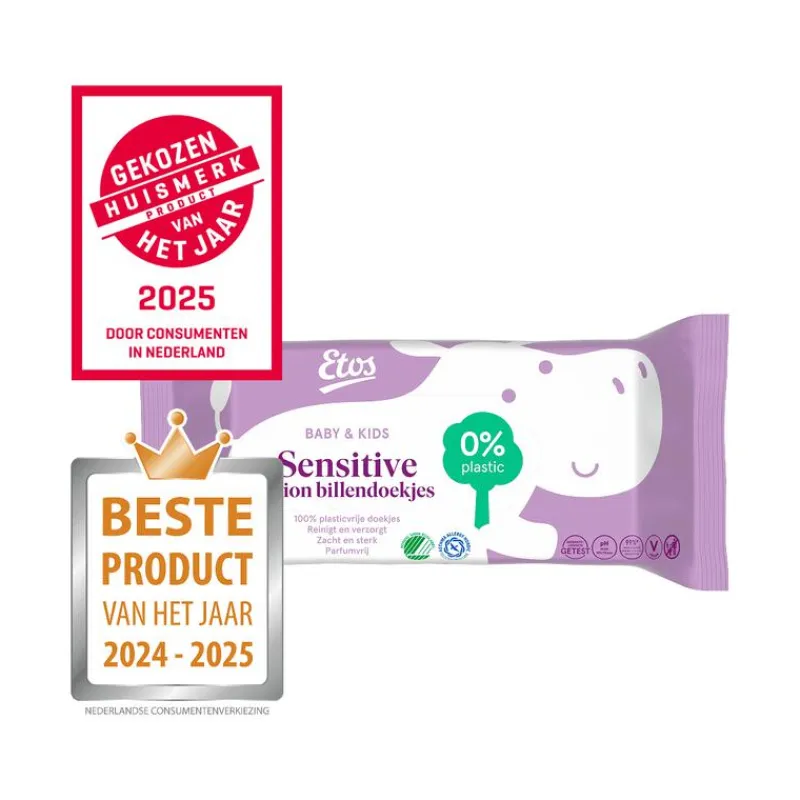 Sale Etos Baby & Kids Sensitive Lotion Billendoekjes Single Pack