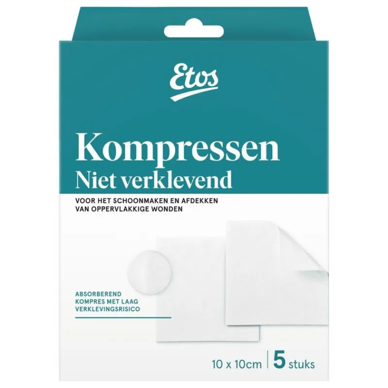 Discount Etos Kompres Niet-Klevend 10 x 10 CM 5 stuks