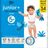 Hot Etos Luiers Junior+ Maat 5+ 12-17 kg Value Pack 34 stuks