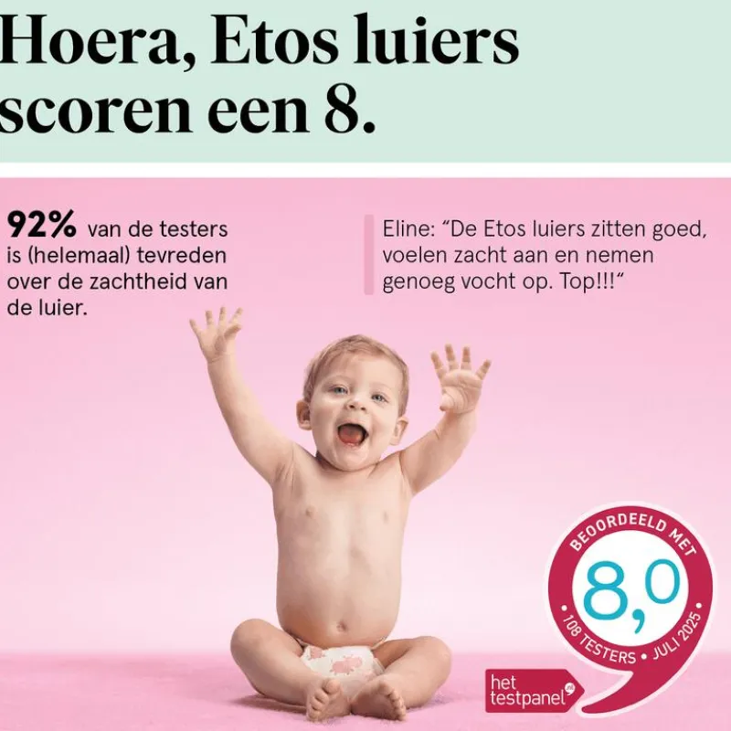 Discount Etos Luiers Junior+ Maat 5+ 12-17 kg Maandbox 174 stuks