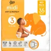 Hot Etos Luiers Midi Maat 3 6-10 kg Mid Pack 35 stuks