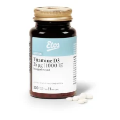 Etos Vitamine D3 25µg 1000 IE Hooggedoseerd Kauwtabletten 300 stuks
