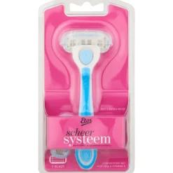 Discount Etos Vrouw Scheersysteem Blauw 5-Blads