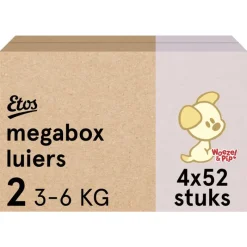 Online Etos Woezel & Pip Luiers Mini Maat 2 3-6 kg Megabox 4x52 stuks