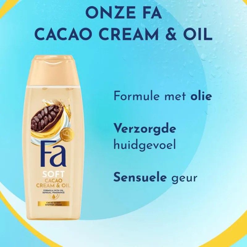New FA Cream & Oil Cacao Showergel 250 ML