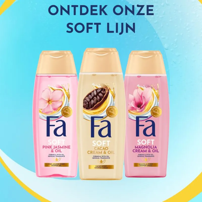 New FA Cream & Oil Cacao Showergel 250 ML