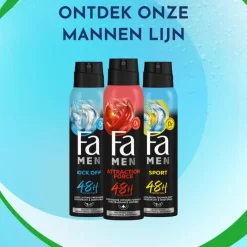 New FA Men Attraction Force Deodorant Spray 150 ML