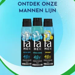 New FA Men Extreme Cool Deodorant Spray 150 ML