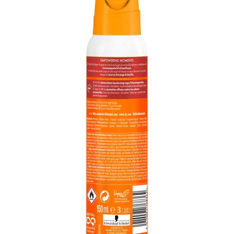 New FA Orange Sunrise Deodorant Spray 150 ML