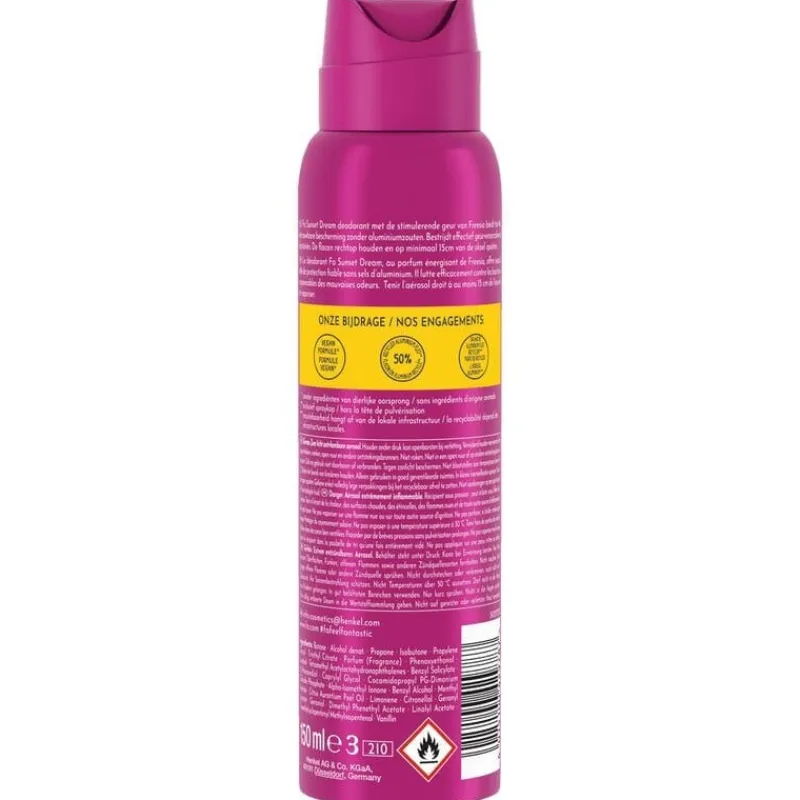 Outlet FA Sunset Love Deodorant Spray 150 ML