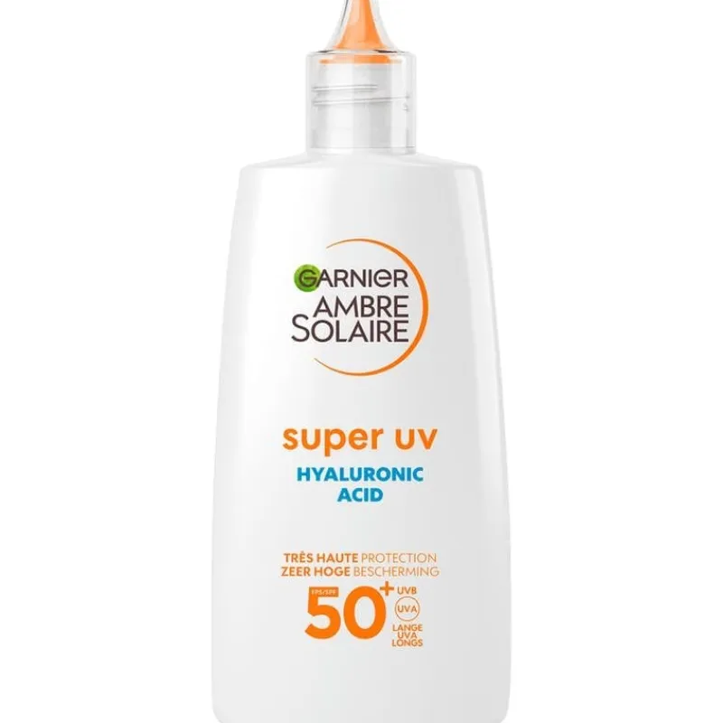 Outlet Garnier Ambre Solaire Super UV Hyaluronzuur Hydraterende Fluid SPF50+ 40 ML