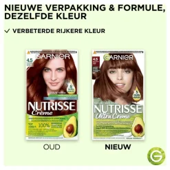 Clearance Garnier Nutrisse Crème Permanente Haarverf 4.5 Mahonie Bruin