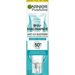 Clearance Garnier PureActive BHA + Niacinamide Daily fluid met SPF 50 40ML