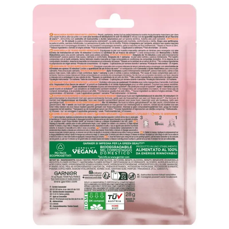 Garnier SkinActive Hydra Bomb Sheet Masker Kamille