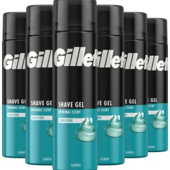 Clearance Gillette Classic Sensitive Scheergel Gevoelige Huid 200 ML Multipack 6 stuks