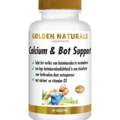 Outlet Golden Naturals Calcium & Bot Support Tabletten 60 stuks