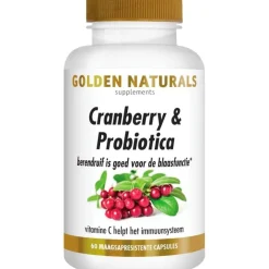Best Golden Naturals Cranberry & Microbiotica Capsules 60 stuks