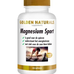 Clearance Golden Naturals Magnesium Sport Capsules 120 stuks