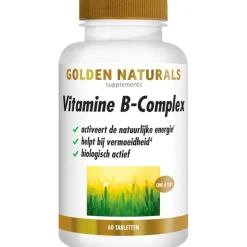 Sale Golden Naturals Vegan Vitamine B-complex Tabletten 60 stuks