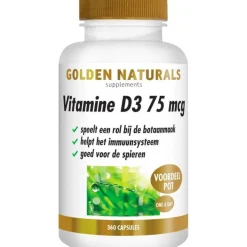 Golden Naturals Vitamine D3 75 mcg Softgel Capsules 360 stuks