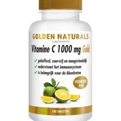 Golden Naturals Vitamine C 1000 mg Gold Tabletten 180 stuks