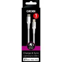 Discount Grixx Lightning to USB-C 1M White