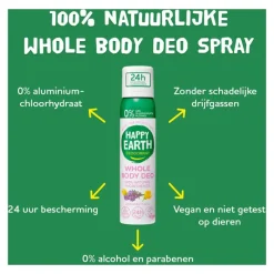 Best Happy Earth 100% Natural Whole Body Deo Spray Lavender Ylang 100ML
