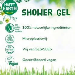 Happy Earth 100% Natuurlijke Shower Gel Rose Petitgrain