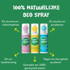 Hot Happy Earth 100% Natuurlijke Jasmine Ho Wood Deodorant Spray 100 ML