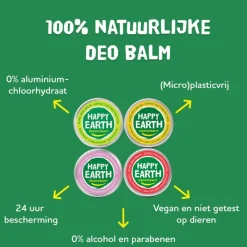 New Happy Earth 100% Natuurlijke Bergamot Deodorant Balm 45 gram