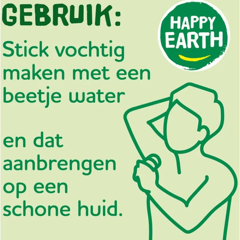 New Happy Earth 100% Natuurlijke Unscented Crystal Deodorant 90 gram