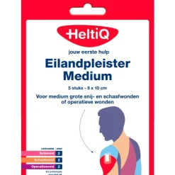 Sale HeltiQ eilandpleist 8x10cm, per stuk verpakt, steriel