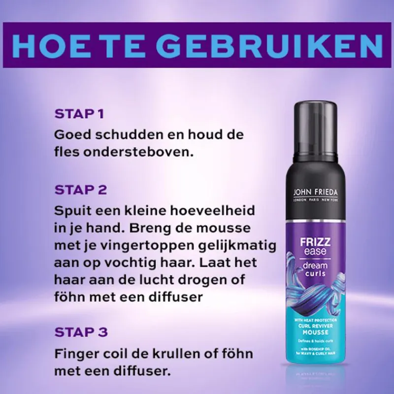 Discount John Frieda Frizz Ease Dream Curls Curl Reviver Mousse 200 ML