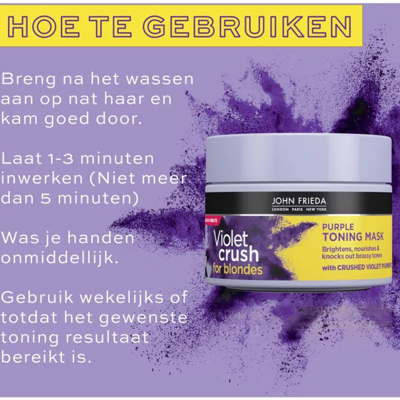 Clearance John Frieda Violet Crush Purple Toning Mask 250 ML