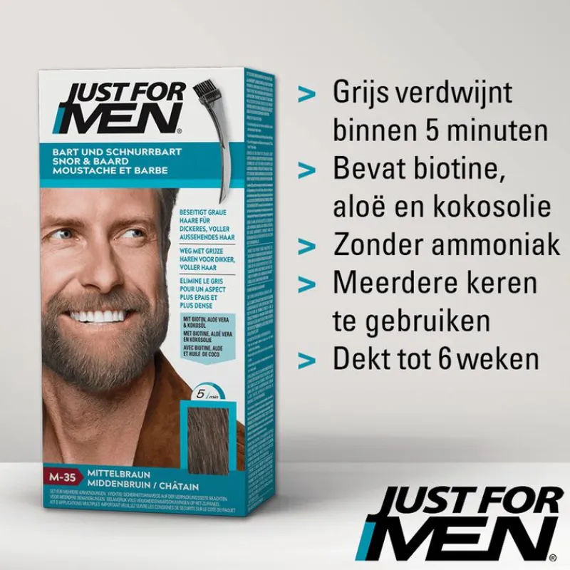 Just For Men Snor & Baard Middenbruin M35
