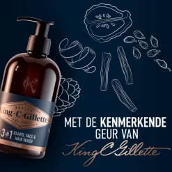 New King C Gillette King C. Gillette 3-in-1 Baard En Gezichtsreiniger 350 ML