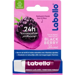 Outlet Labello Blackberry Shine Lippenbalsem 24u Hydratatie Bordeauxrood 1 Stuk