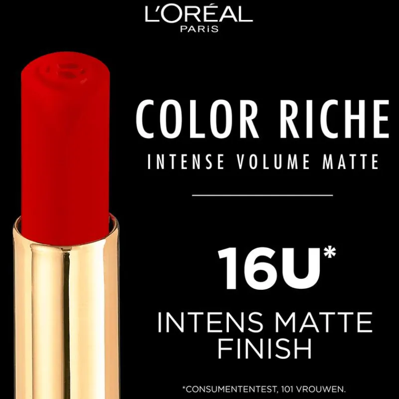 Online L'Oréal Paris Color Riche Intense Volume Matte Lipstick Rood 346 Le Rouge Determination 1,8 GR 346 - Le Rouge Determination