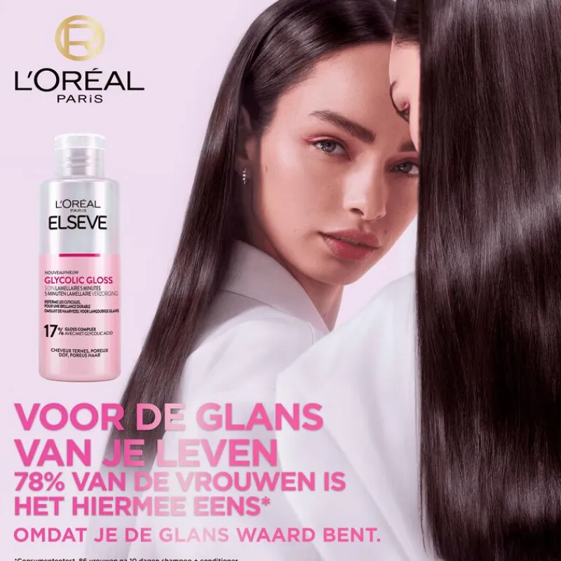 Best L'Oréal Paris Elvive Glycolic Hair Gloss 5 Minuten Lamellaire Verzorging 200 ML