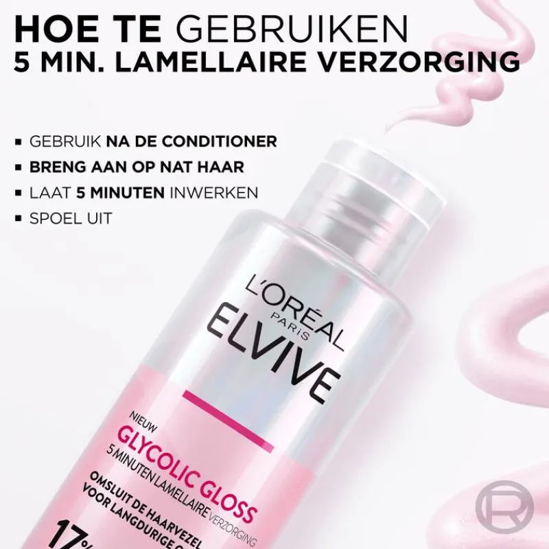 Best L'Oréal Paris Elvive Glycolic Hair Gloss 5 Minuten Lamellaire Verzorging 200 ML