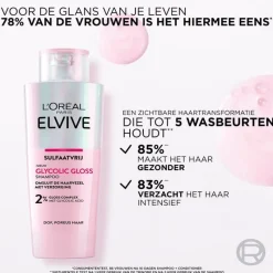 New L'Oréal Paris Elvive Glycolic Gloss Shampoo 200 ML